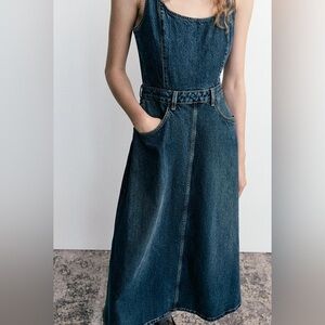 Zara Denim TRF Dress Size M
